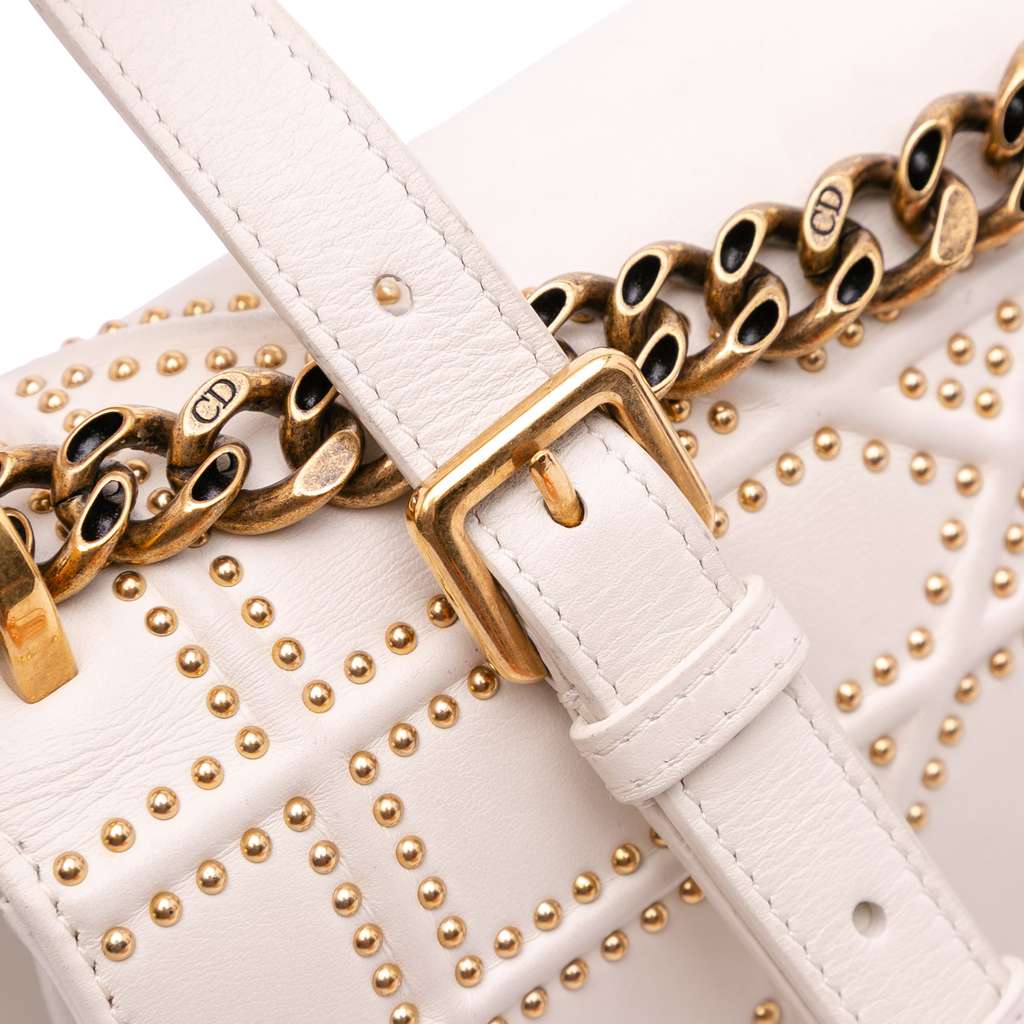 Dior Small Lambskin Studded Diorama Flap - Image 12