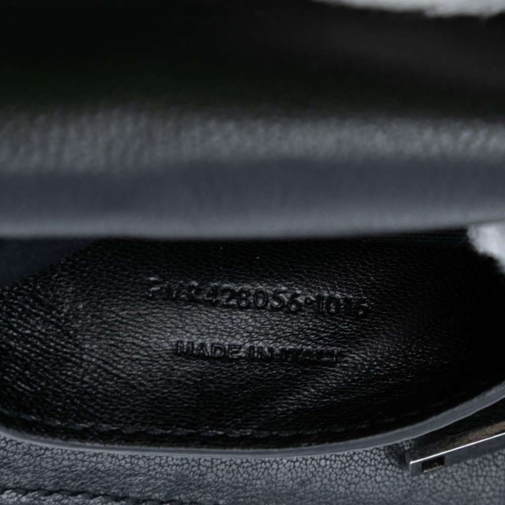 Saint Laurent Medium Quilted Chevron Sheepskin College Satchel - Side view