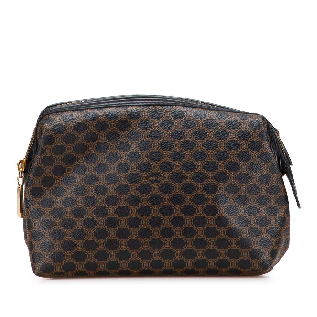 Celine Macadam Coated Canvas Cosmetic Pouch