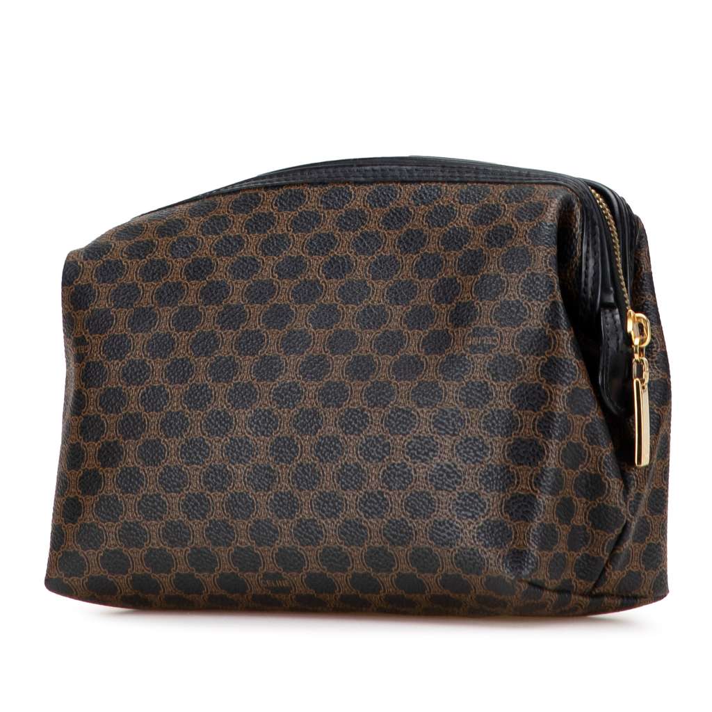 Celine Macadam Coated Canvas Cosmetic Pouch - Back view