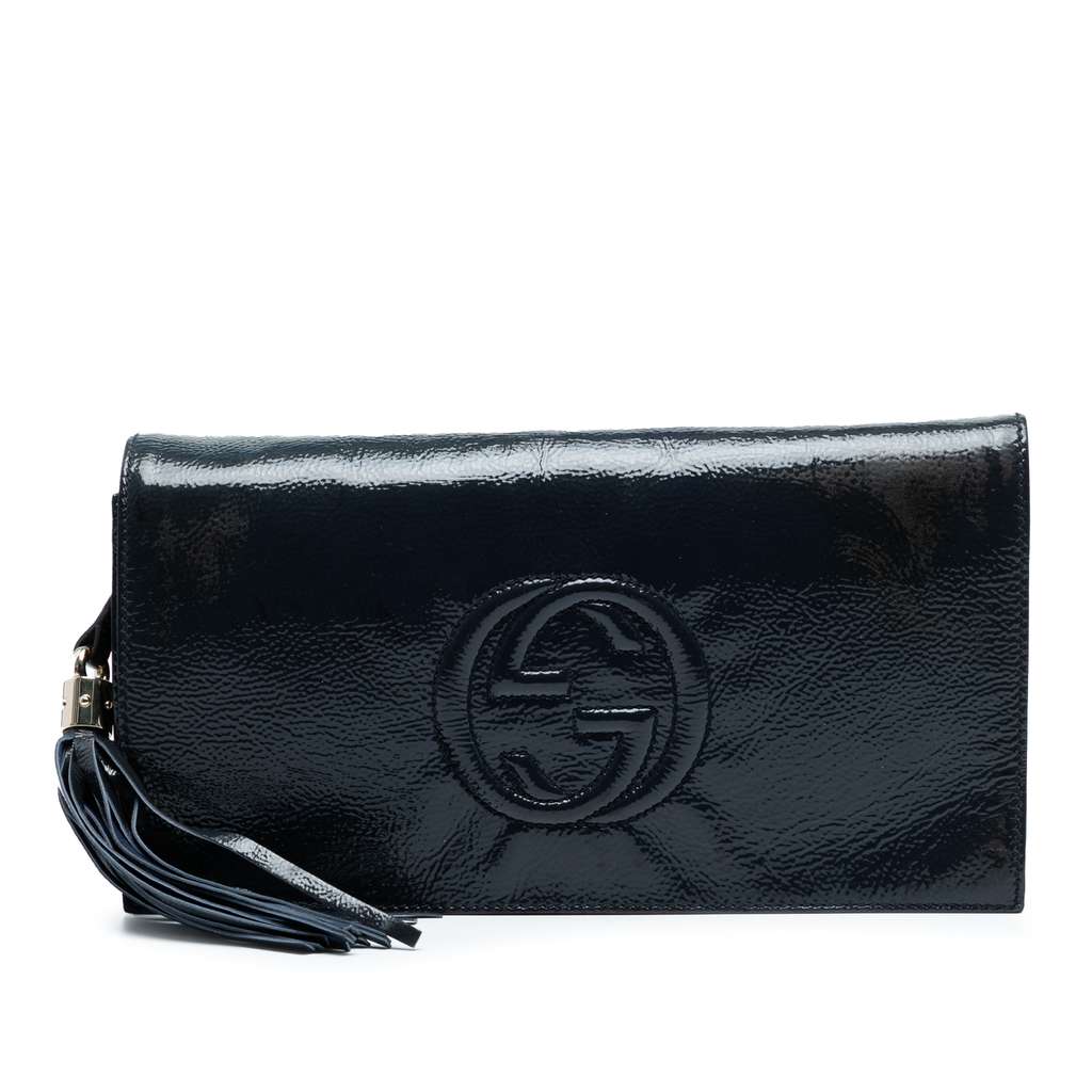Gucci Soft Patent Soho Disco Clutch