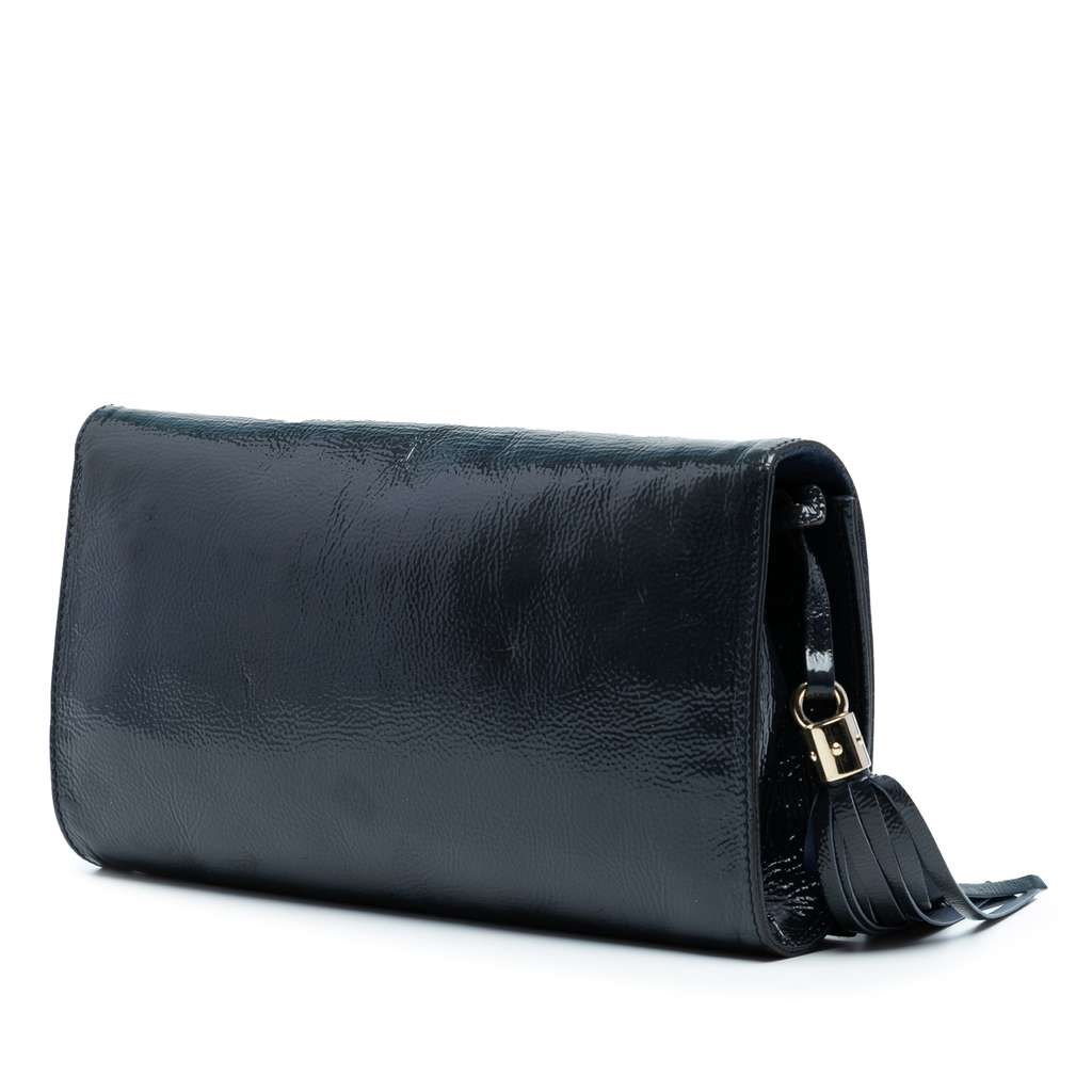 Gucci Soft Patent Soho Disco Clutch - Back view