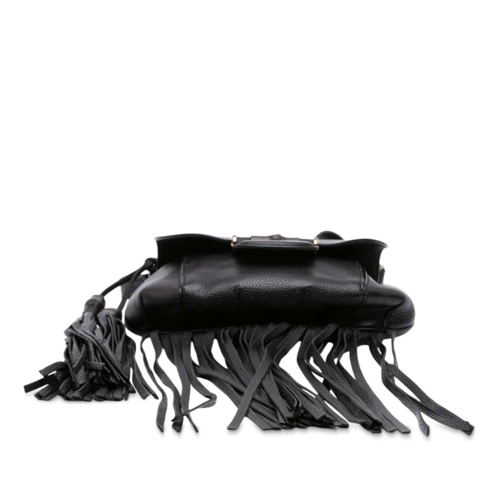 Gucci Small Leather Bamboo Nouveau Fringe Crossbody - Image 6