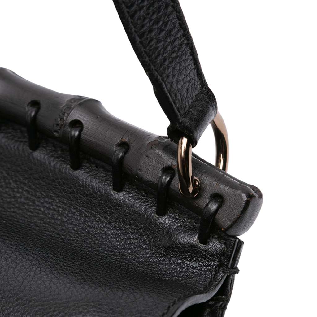Gucci Small Leather Bamboo Nouveau Fringe Crossbody - Image 11