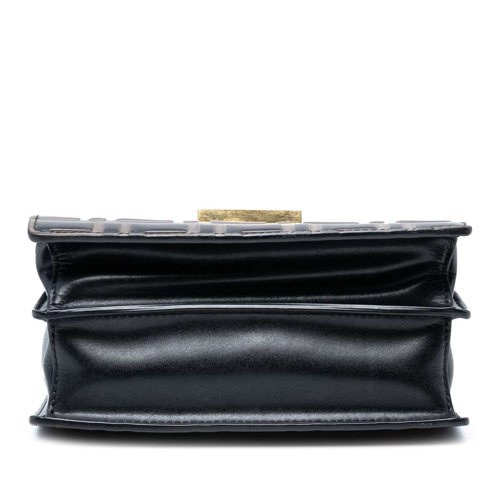 Fendi Small Zucca Embossed Leather Kan U Crossbody - Image 6