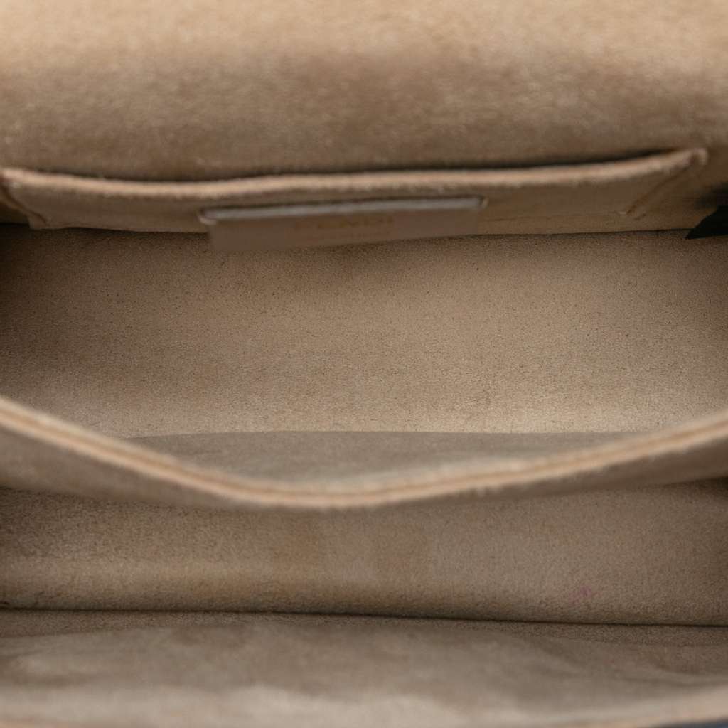 Fendi Small Zucca Embossed Leather Kan U Crossbody - 4