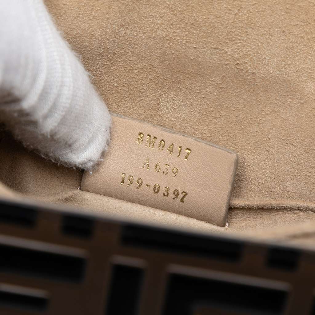 Fendi Small Zucca Embossed Leather Kan U Crossbody - Detail 1