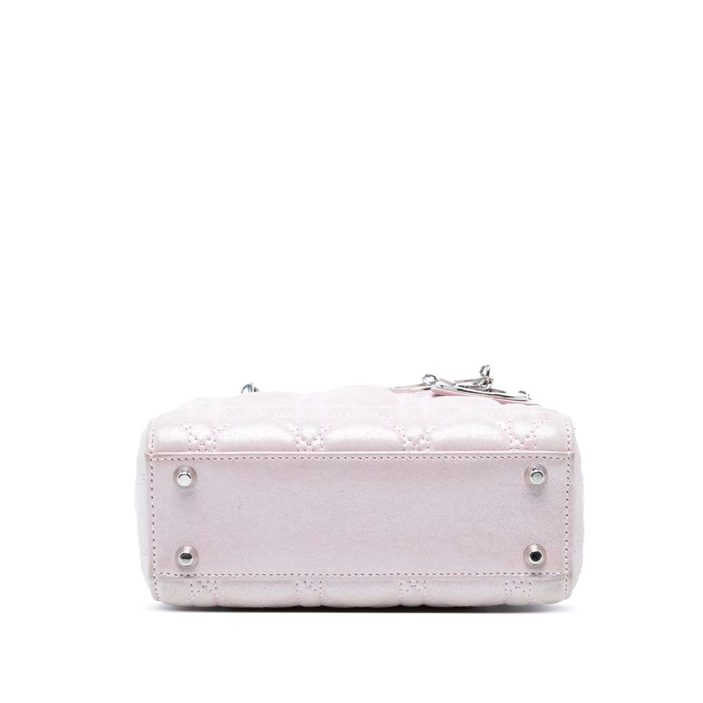 Dior Mini Metallic Lambskin Cannage Lady Dior - Image 6