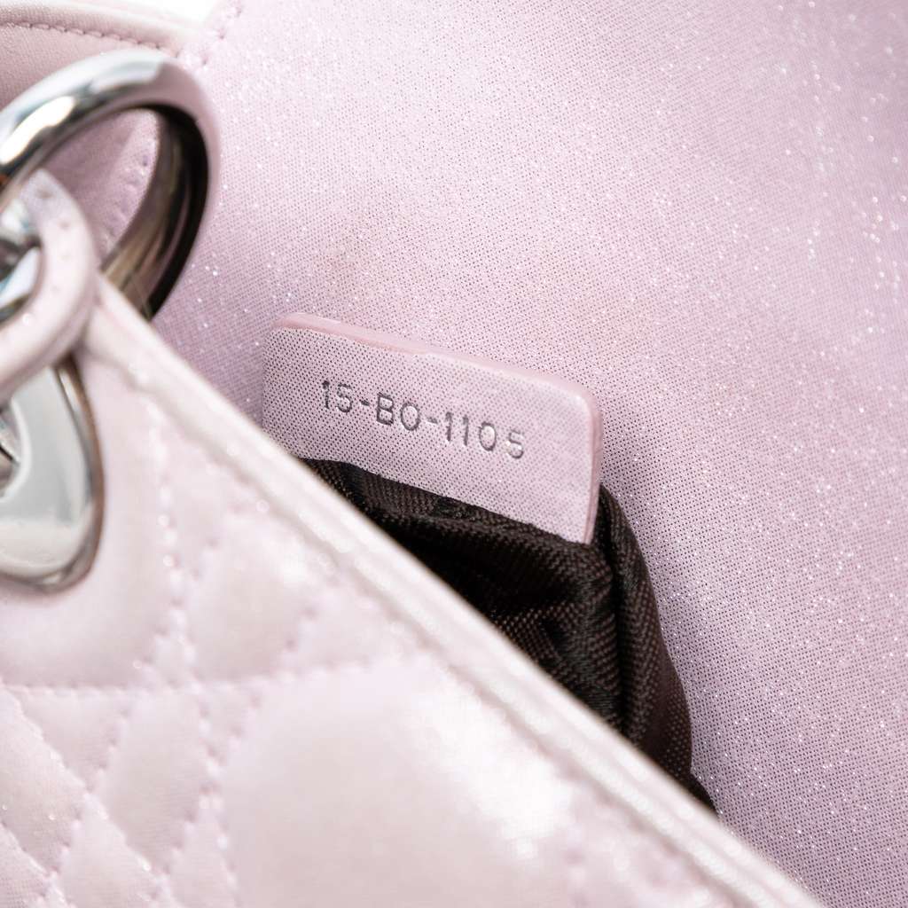 Dior Mini Metallic Lambskin Cannage Lady Dior - Side view