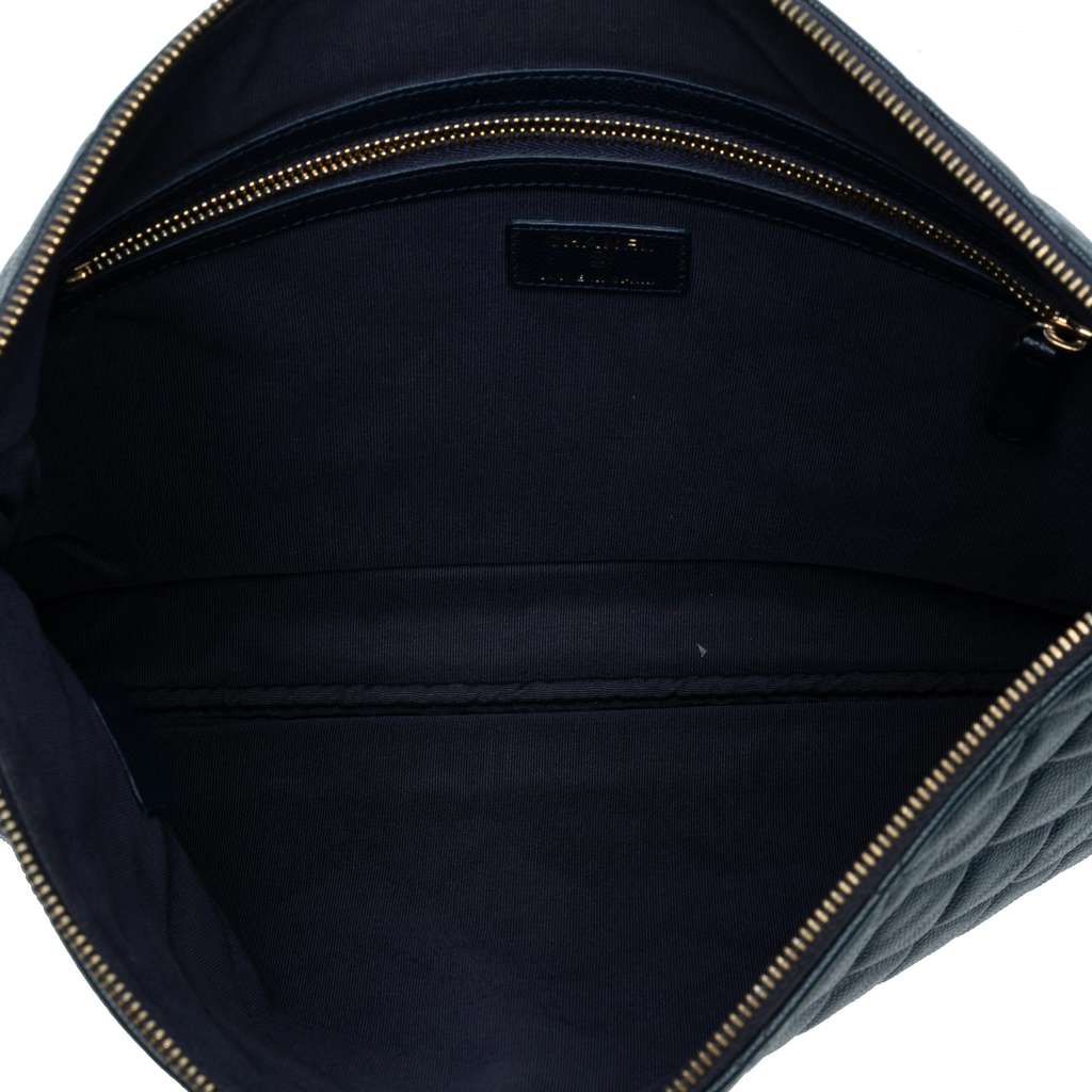 Chanel Large Quilted Caviar O Case Clutch - 4