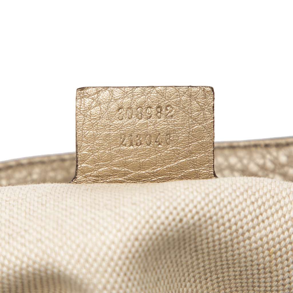 Gucci Medium Metallic Leather Soho Chain Tote - Detail 1