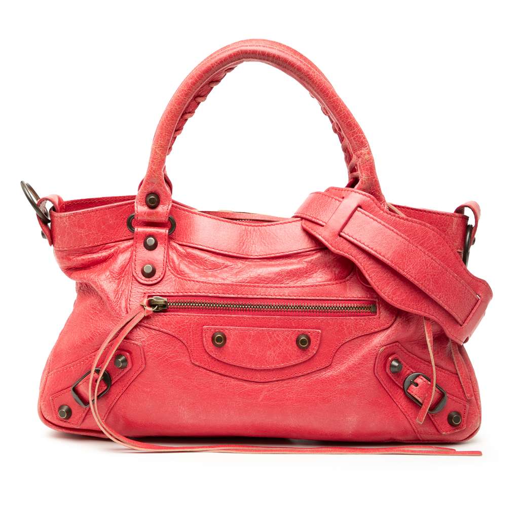 Balenciaga Lambskin Motocross Classic First Satchel