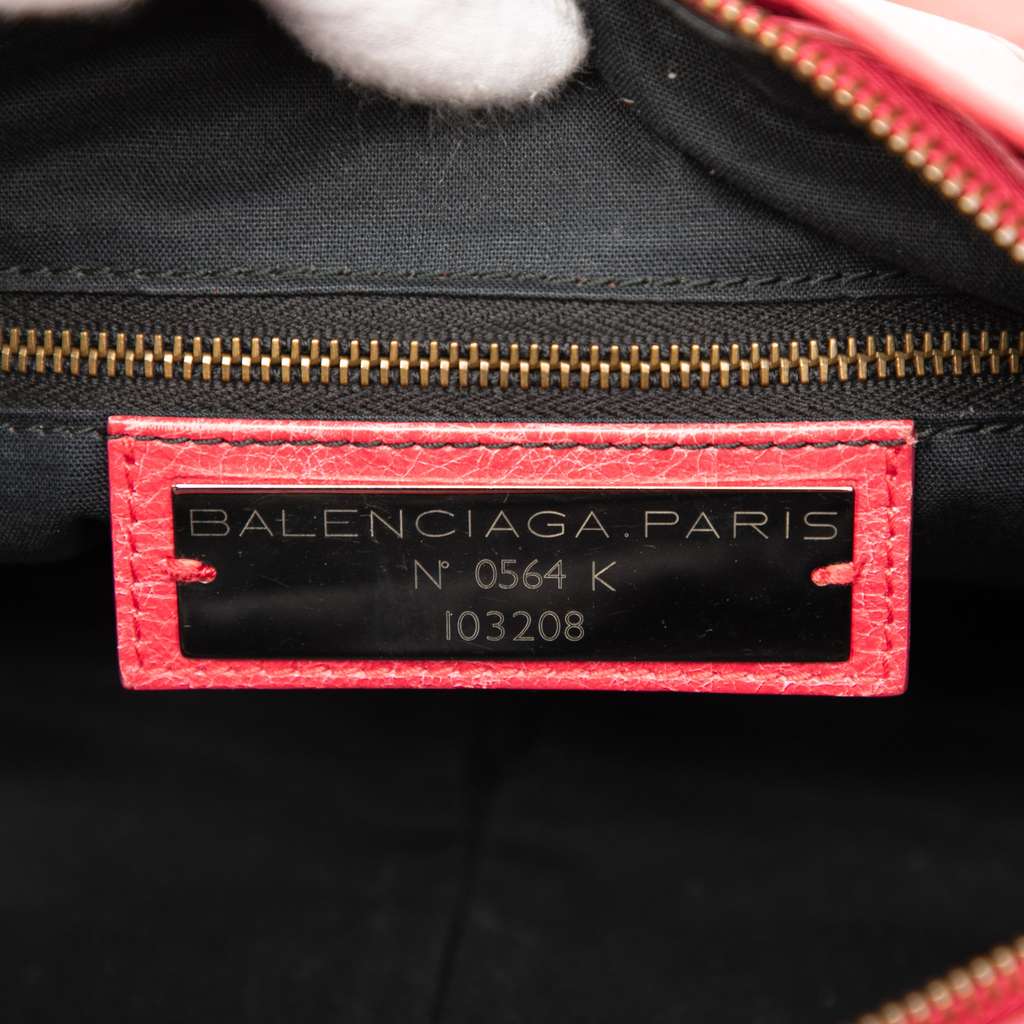 Balenciaga Lambskin Motocross Classic First Satchel - Side view