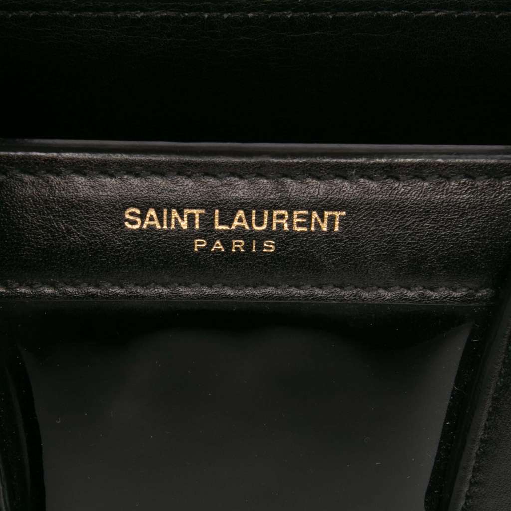 Saint Laurent Nano Patent and Calfskin Sac de Jour Satchel - Side view