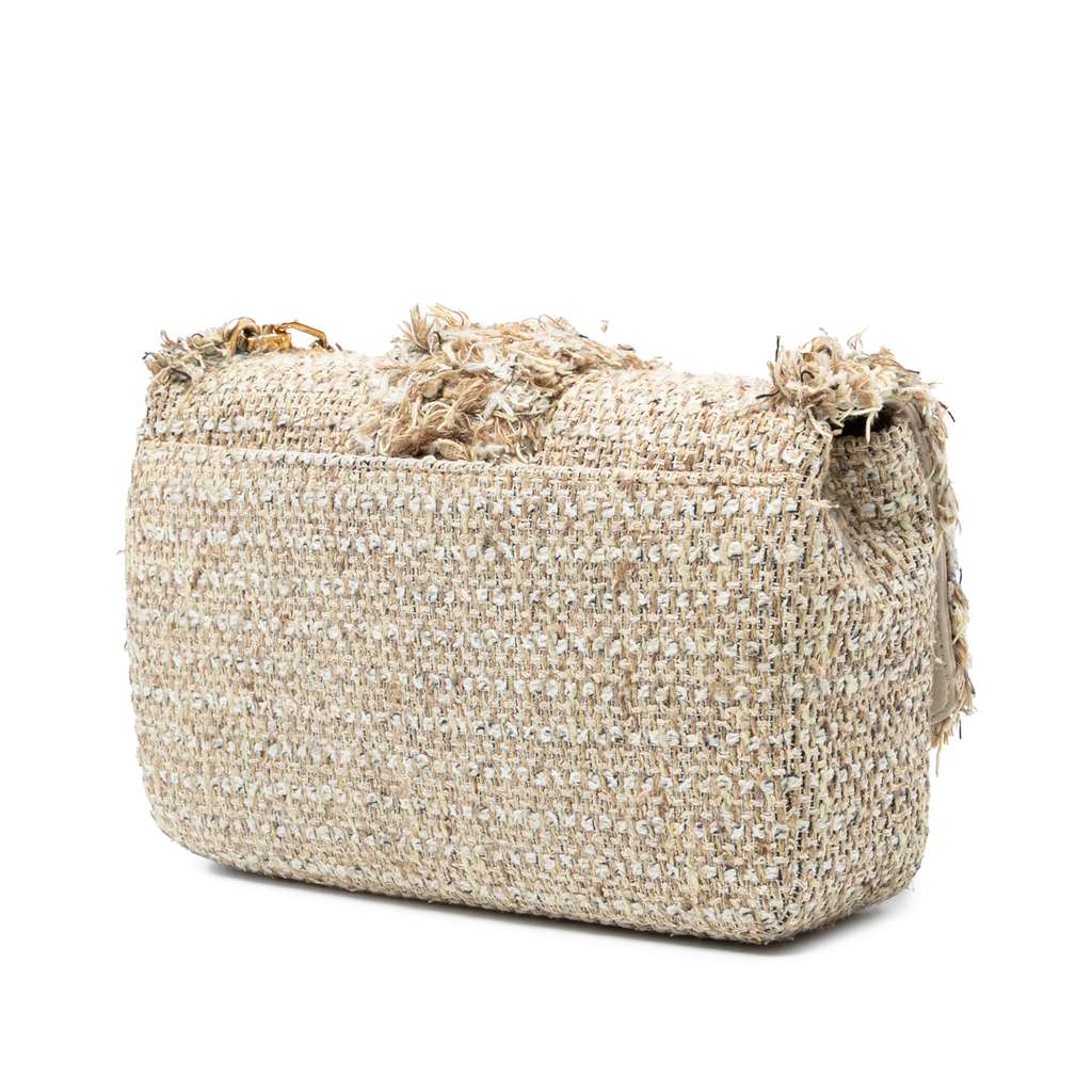 Dior New Rock Tweed and Rhinestones Chain Shoulder Bag - Back view