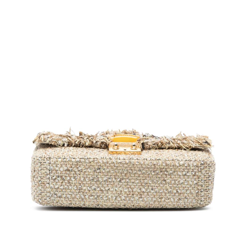 Dior New Rock Tweed and Rhinestones Chain Shoulder Bag - Image 6