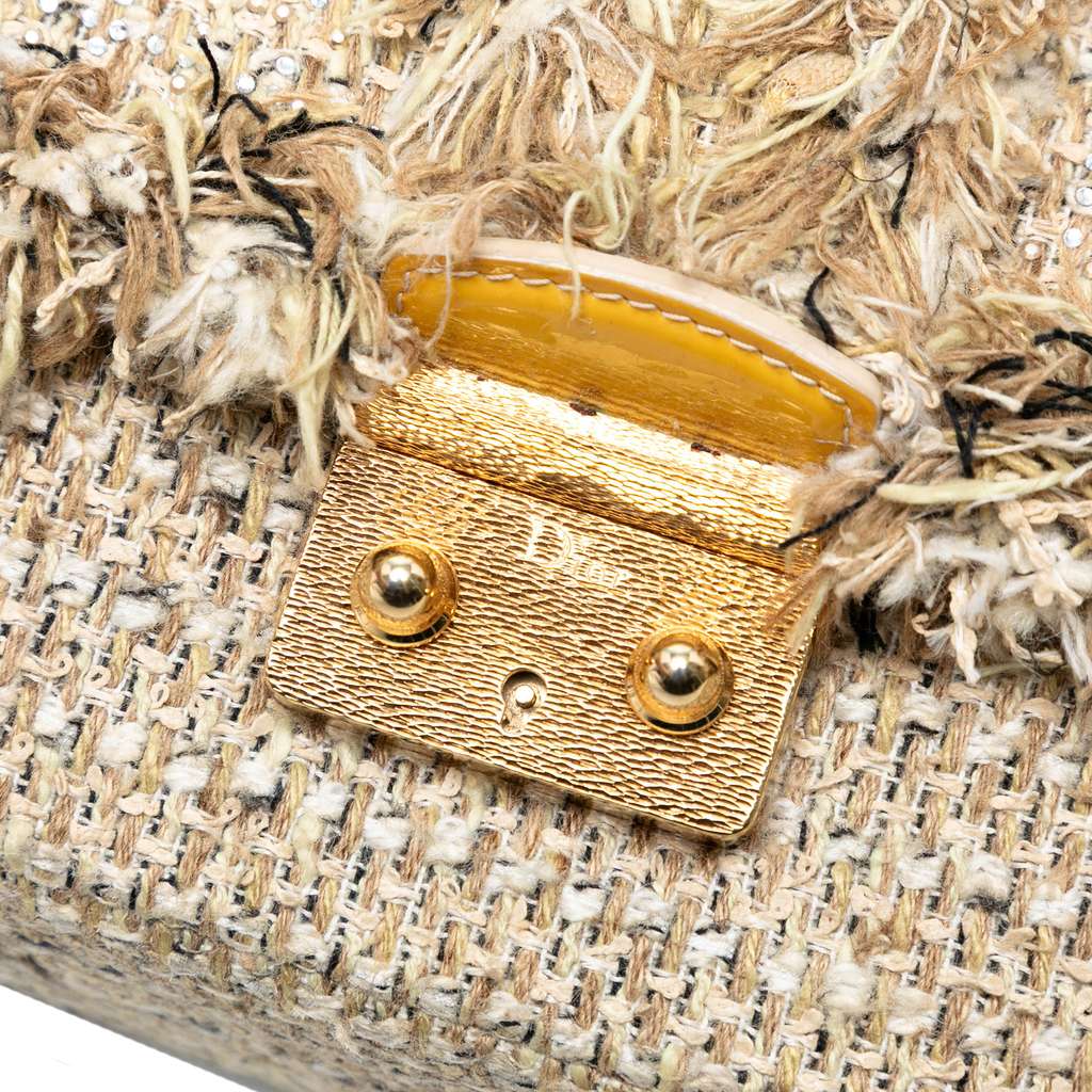 Dior New Rock Tweed and Rhinestones Chain Shoulder Bag - Detail 2