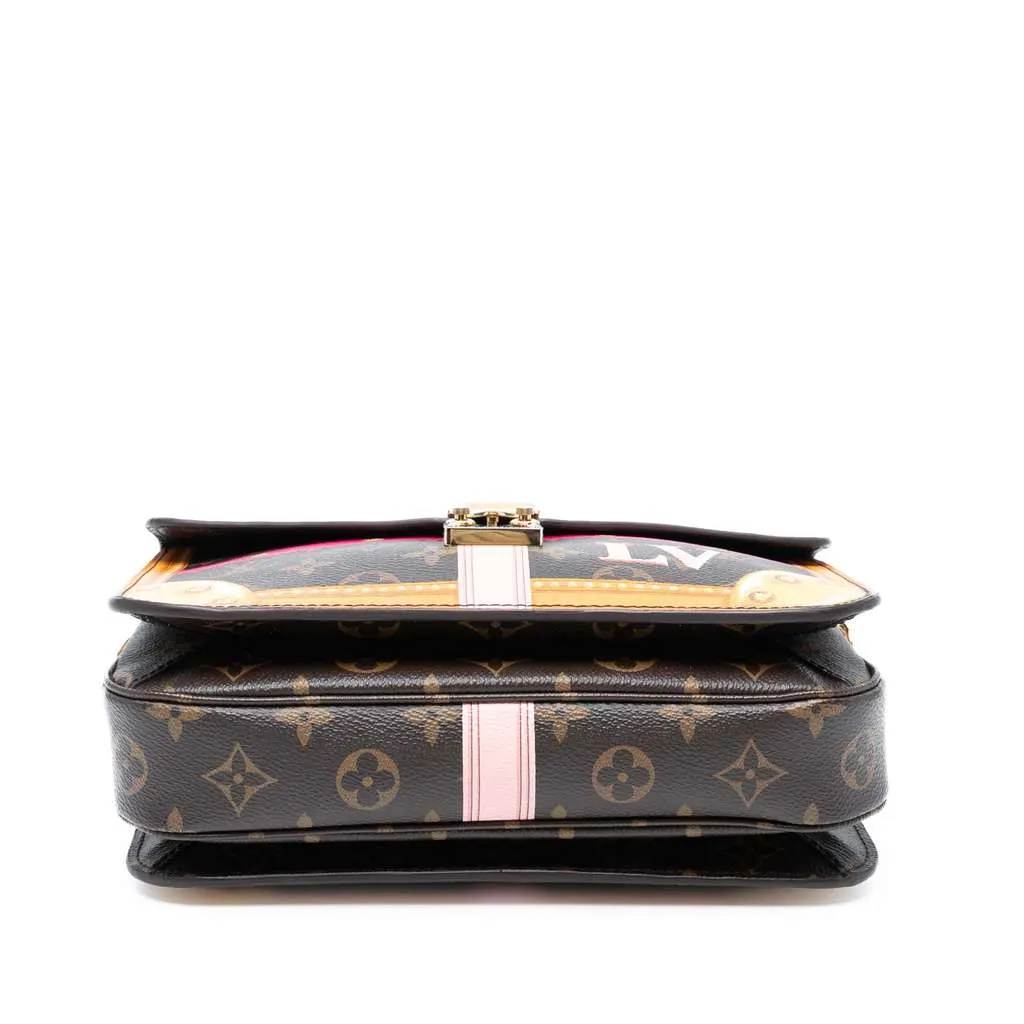 Louis Vuitton Monogram Summer Trunk Pochette Metis Brown Good - Inside View