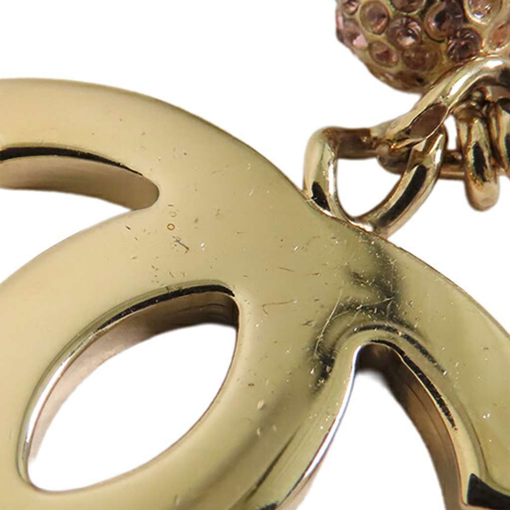 Chanel Gold Plated CC Rhinestones Charm Bracelet - Detail 1