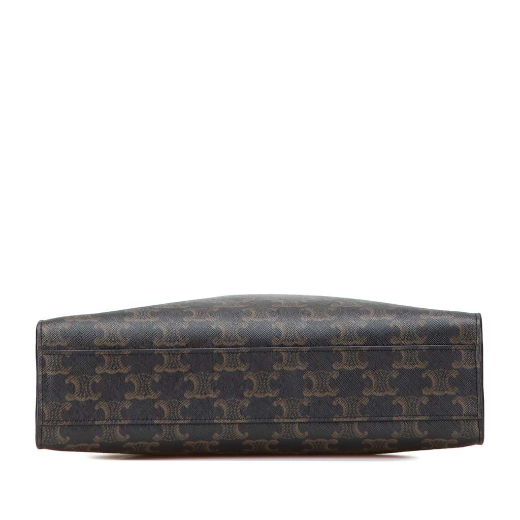 Celine Small Triomphe Coated Canvas Vertical Cabas Tote - Image 6