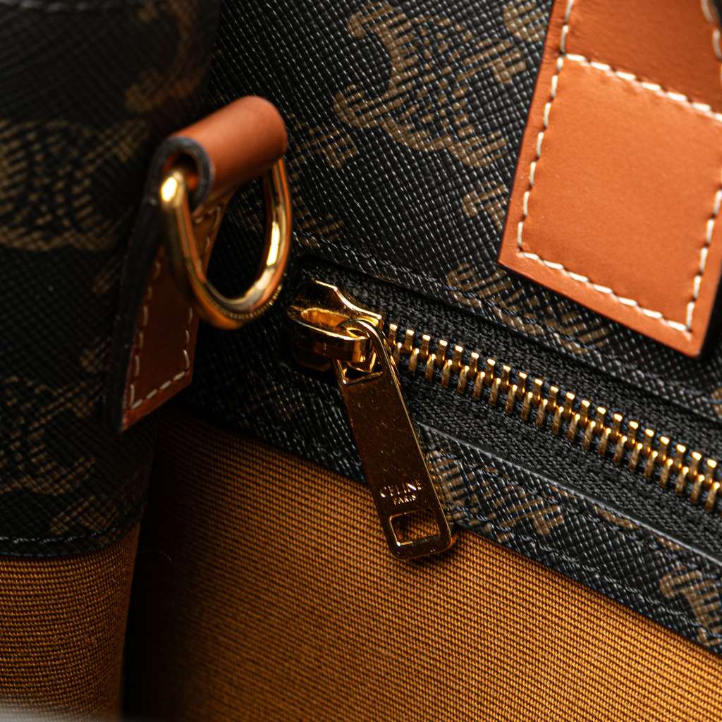 Celine Small Triomphe Coated Canvas Vertical Cabas Tote - Image 10