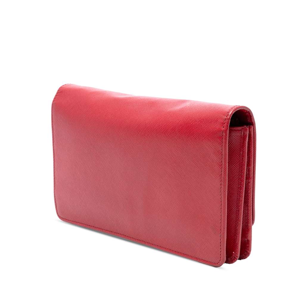 Prada Saffiano Wallet on Strap - Back view