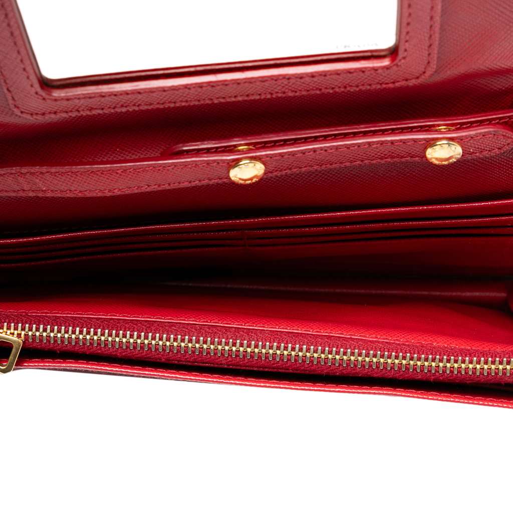 Prada Saffiano Wallet on Strap - Side view