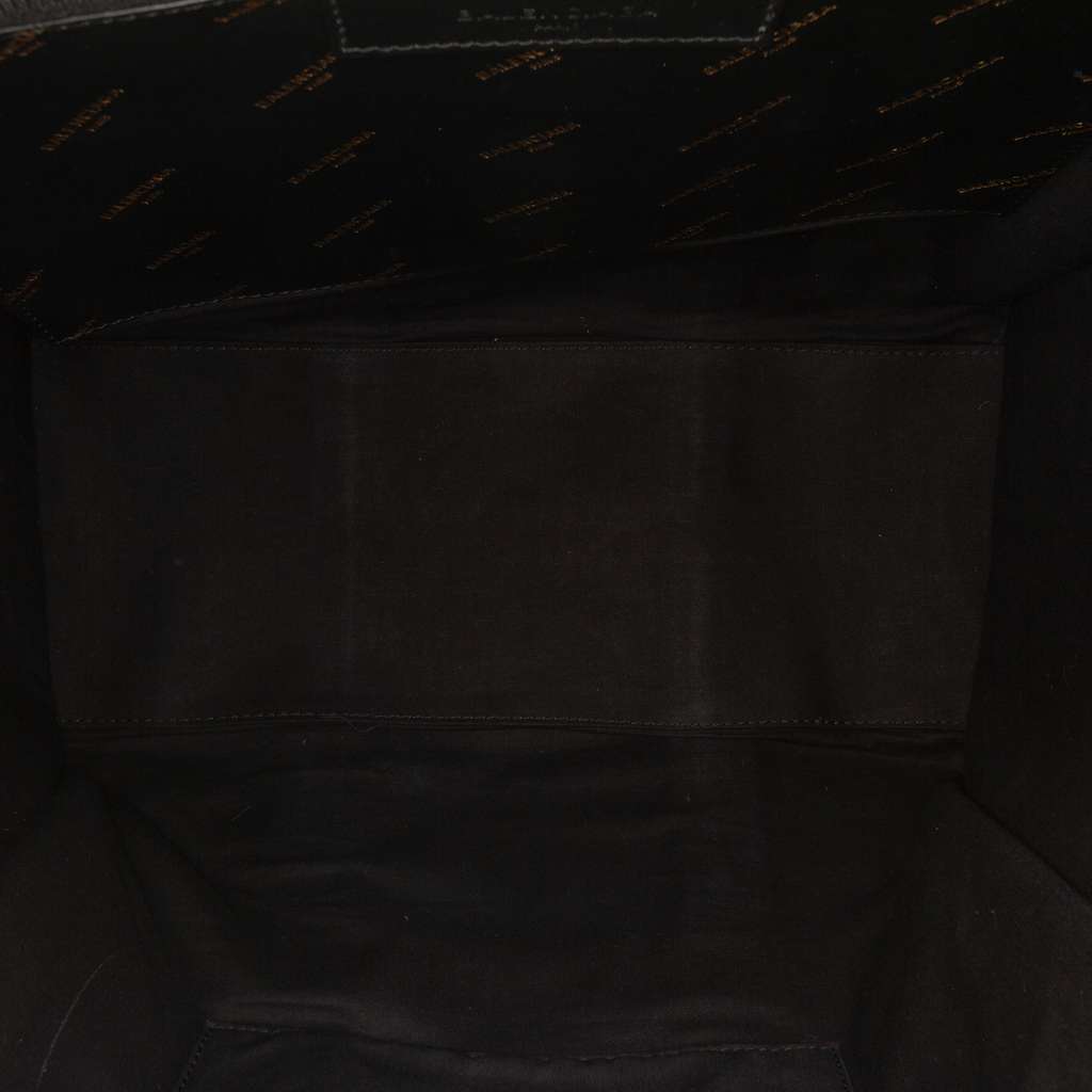 Balenciaga M Lambskin Allover Logo Bazar Shopper Satchel - 4