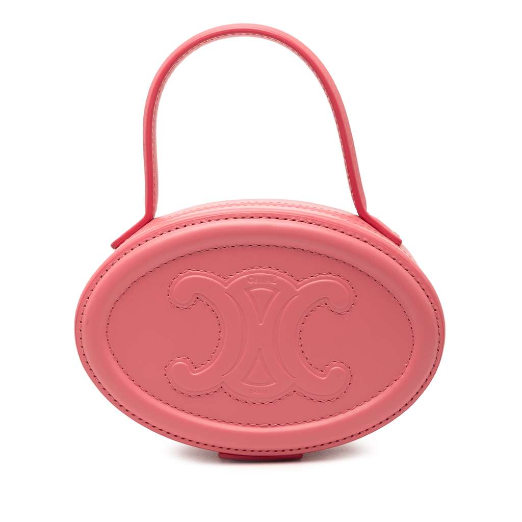 Celine Calfskin Cuir Triomphe Oval Handbag