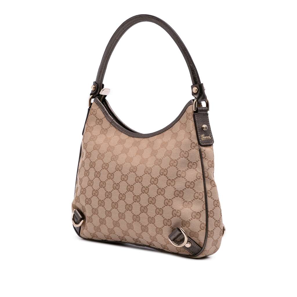 Gucci GG Canvas Abbey D Ring Shoulder Bag - Back view