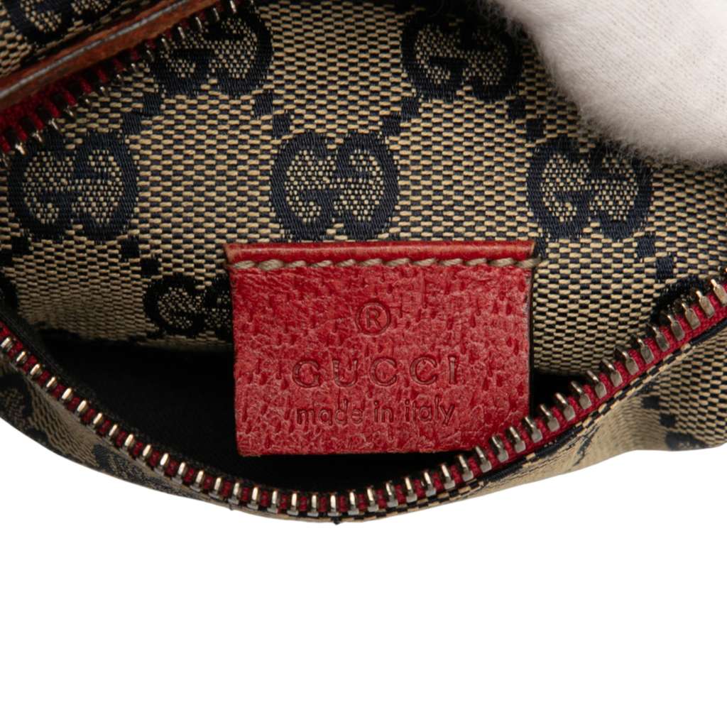 Gucci GG Canvas Web Double Pocket Belt Bag - Side view