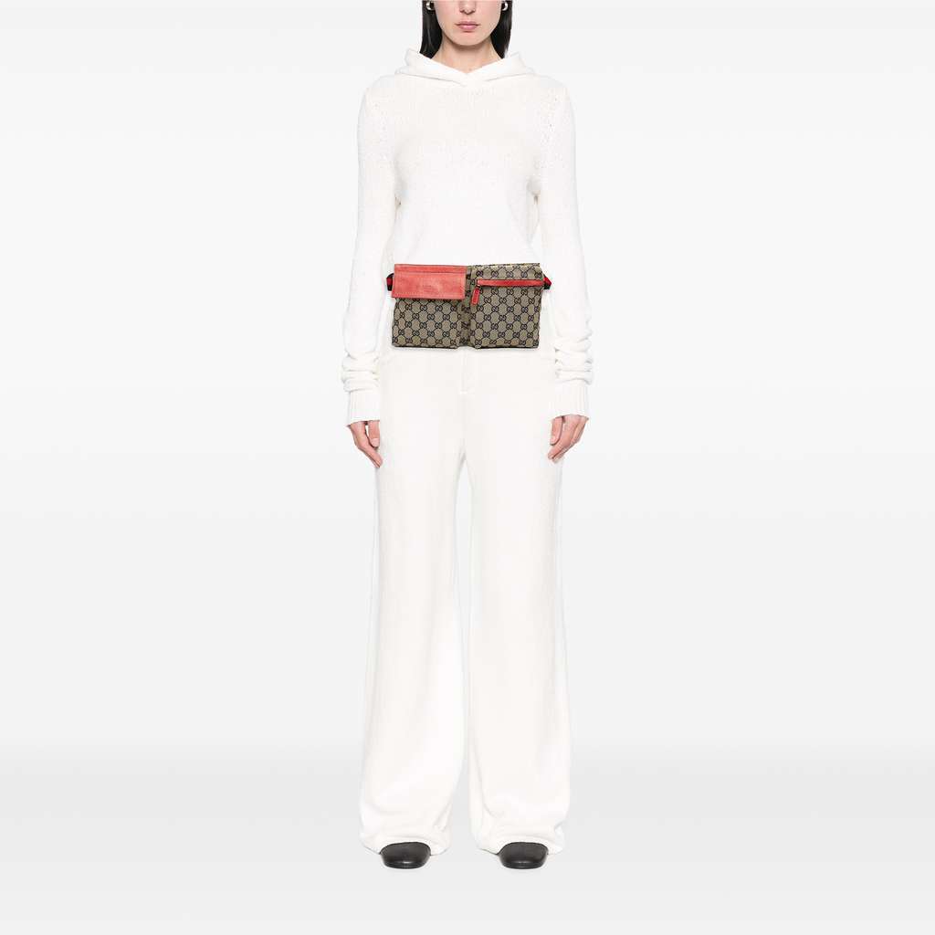 Gucci GG Canvas Web Double Pocket Belt Bag - Image 10