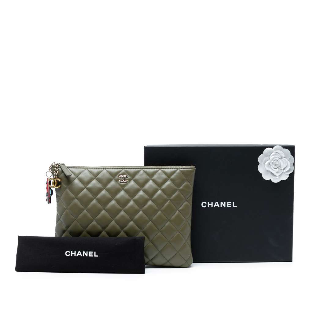 Chanel Medium Quilted Lambskin Cuba La Habana O Case Clutch - Image 10