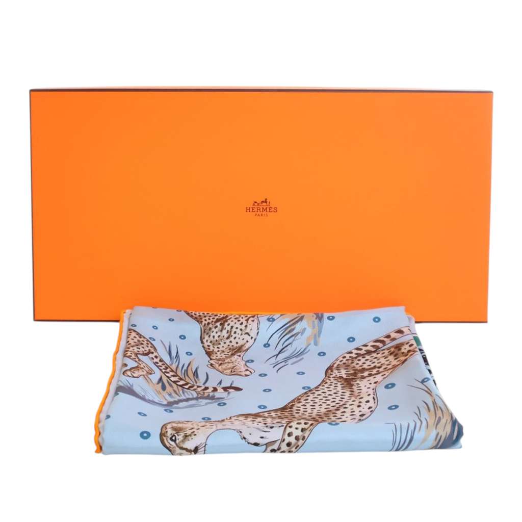 Hermès Guepards Bandana Double Face Silk Scarf - Image 17