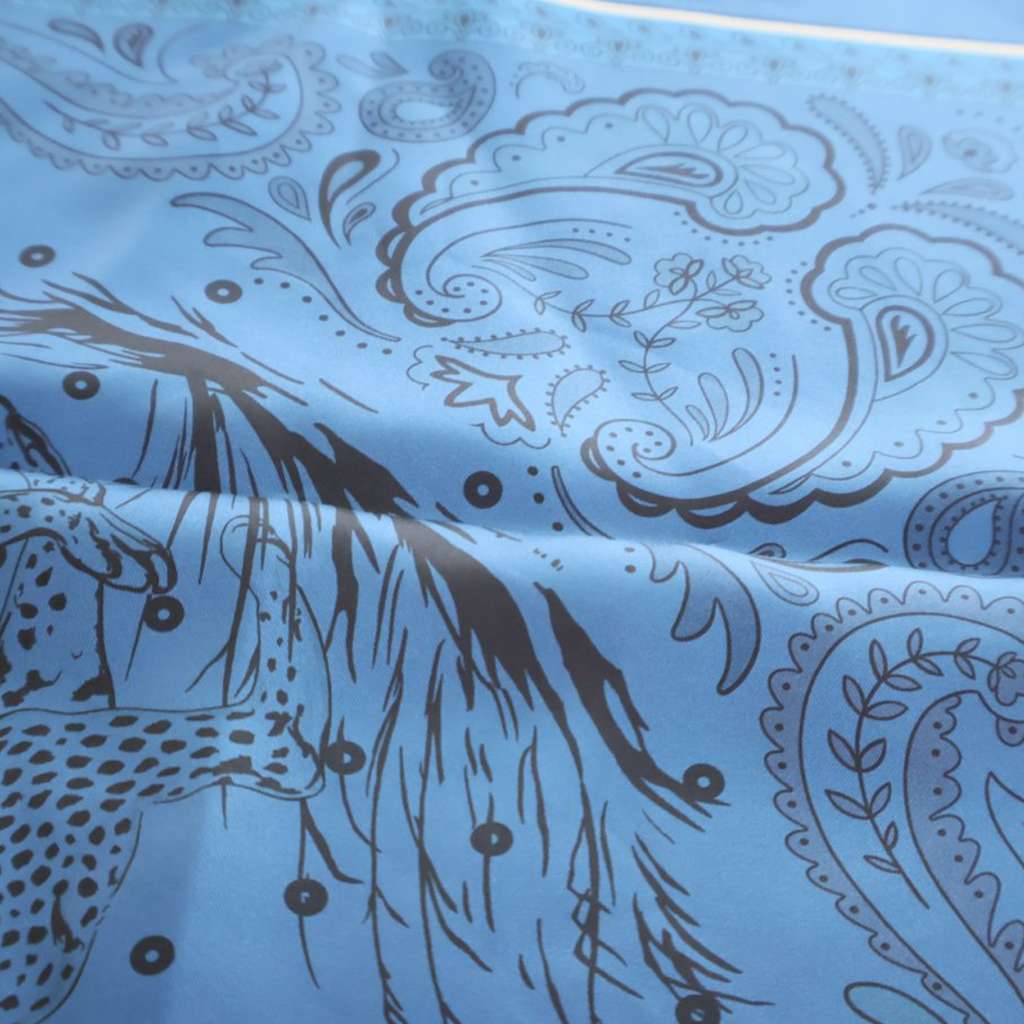 Hermès Guepards Bandana Double Face Silk Scarf - 4