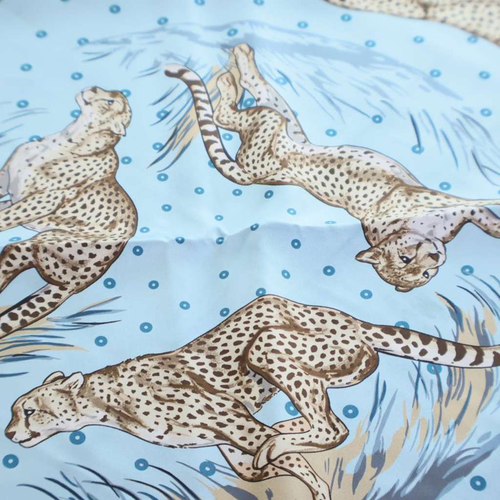 Hermès Guepards Bandana Double Face Silk Scarf - Detail 2