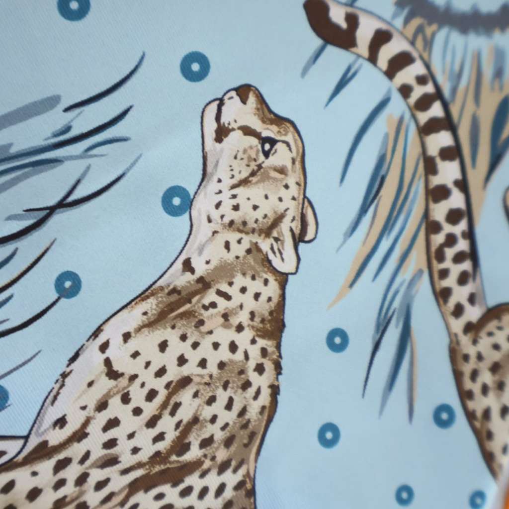 Hermès Guepards Bandana Double Face Silk Scarf - Image 12