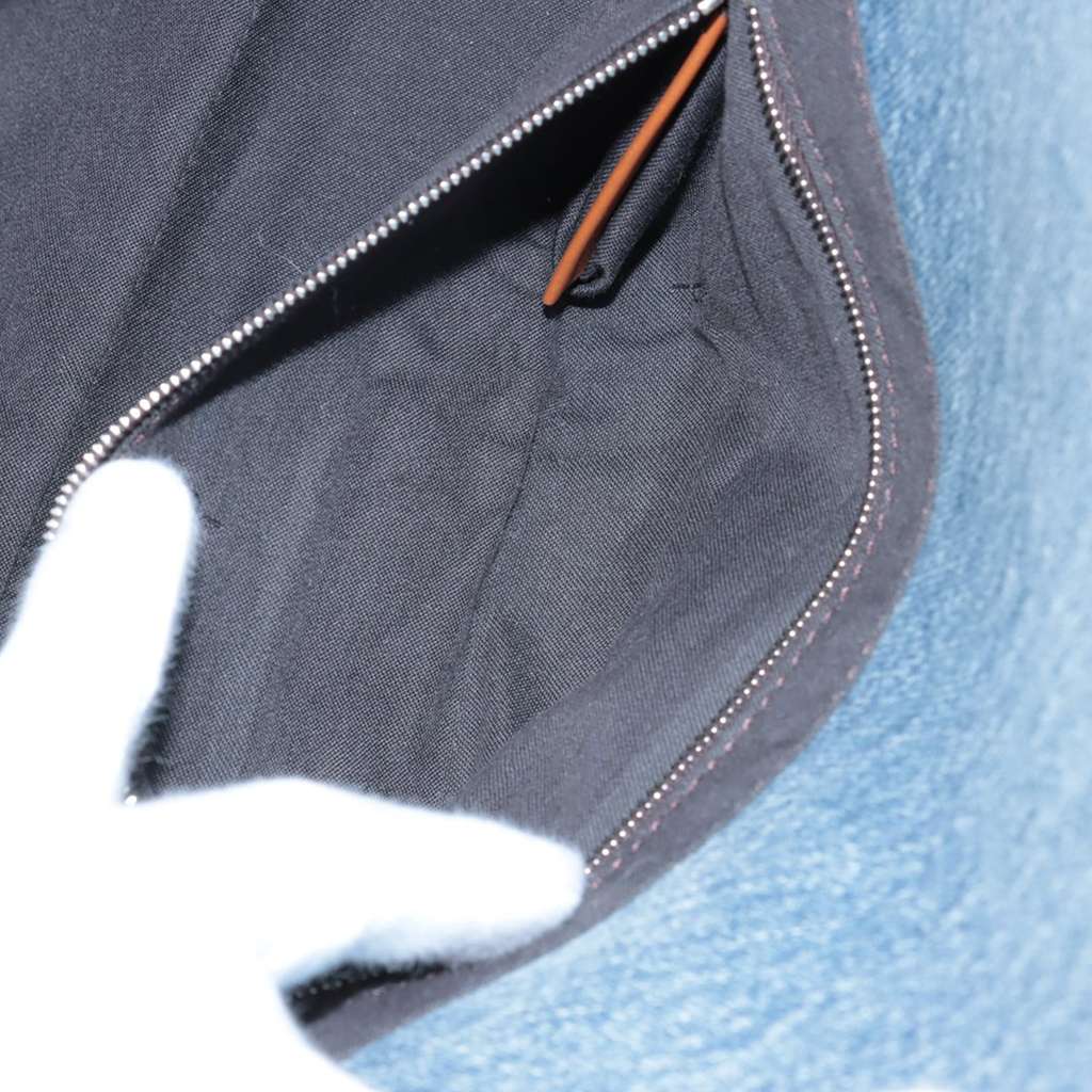 Fendi Frayed Denim Baguette Satchel - 4