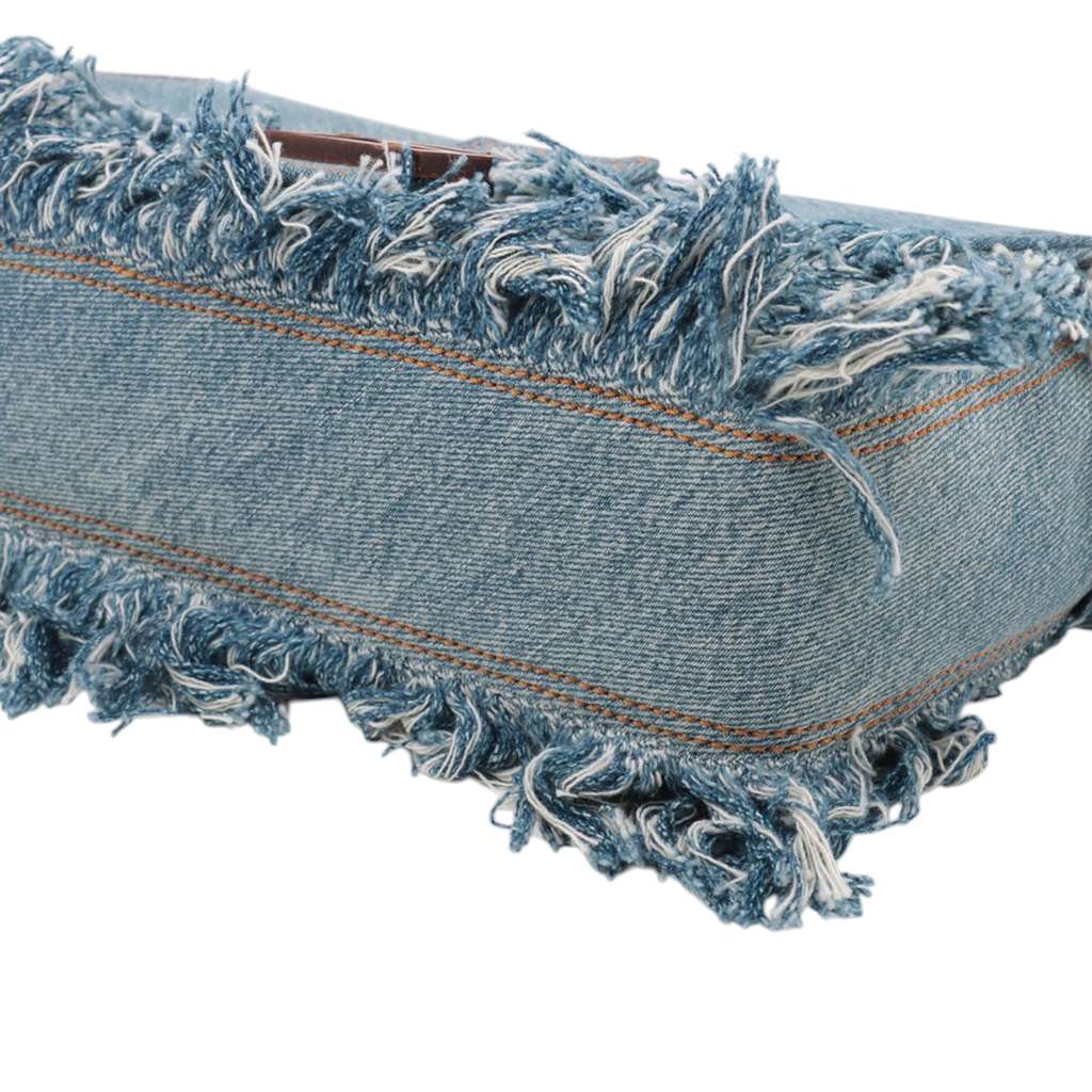 Fendi Frayed Denim Baguette Satchel - Detail 2