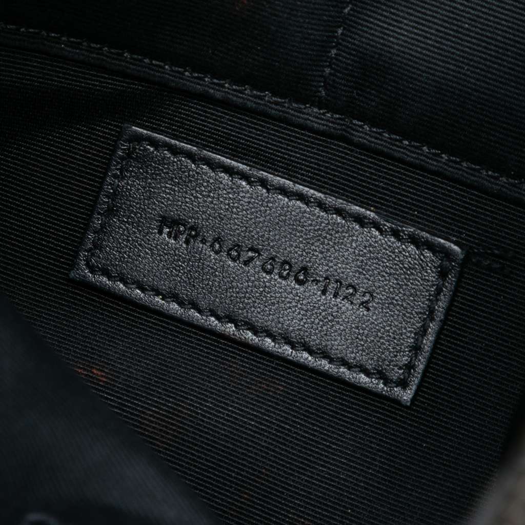 Saint Laurent Croc Embossed Monogram Zip Pouch - Detail 1