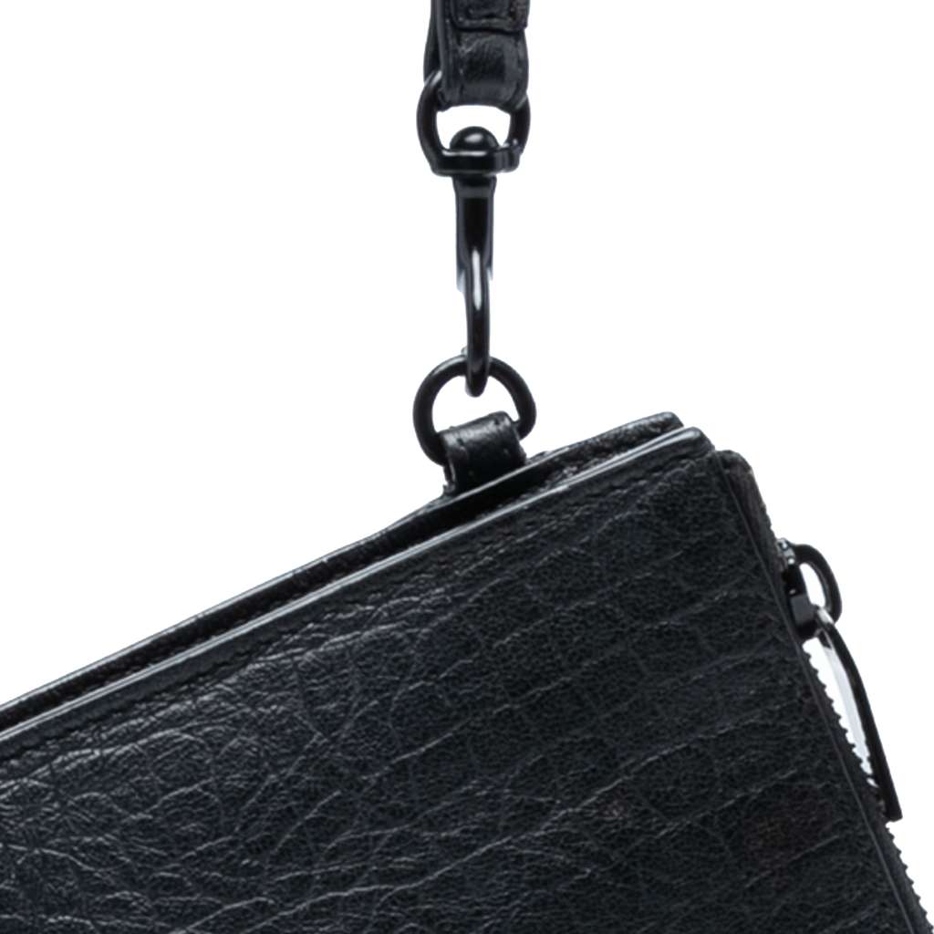 Saint Laurent Croc Embossed Monogram Zip Pouch - Detail 2