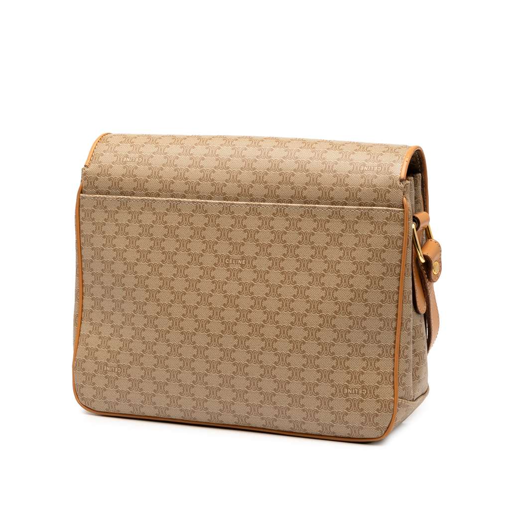 Celine Macadam Coated Canvas Crossbody - Back view