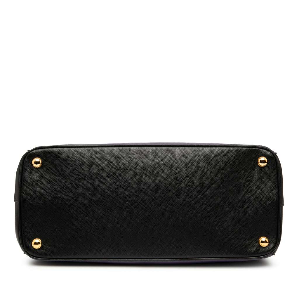 Prada Medium Bicolor Saffiano Lux Galleria Double Zip Satchel - Image 6