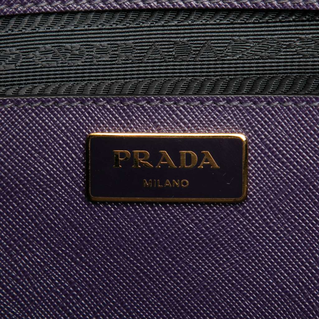 Prada Medium Bicolor Saffiano Lux Galleria Double Zip Satchel - Side view