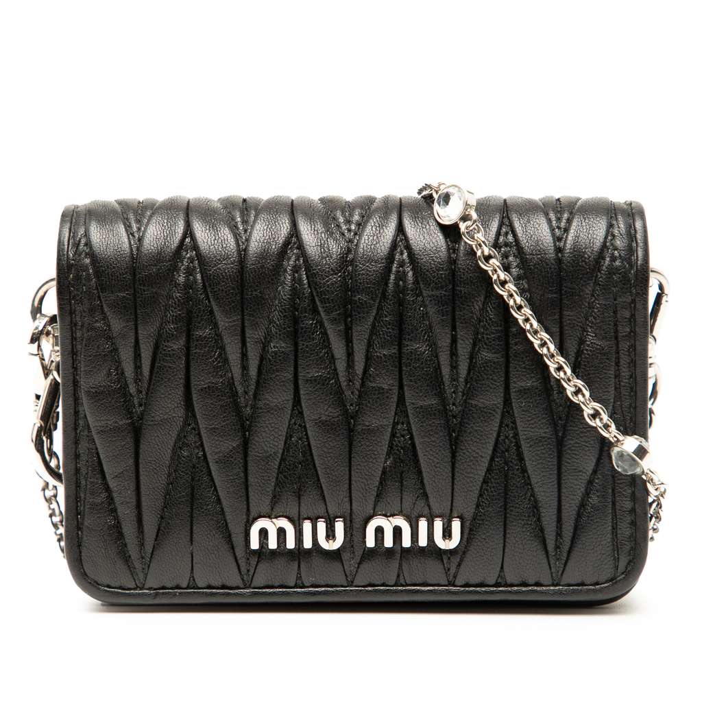 Miu Miu Mini Matelasse Nappa Miu Delice Crossbody