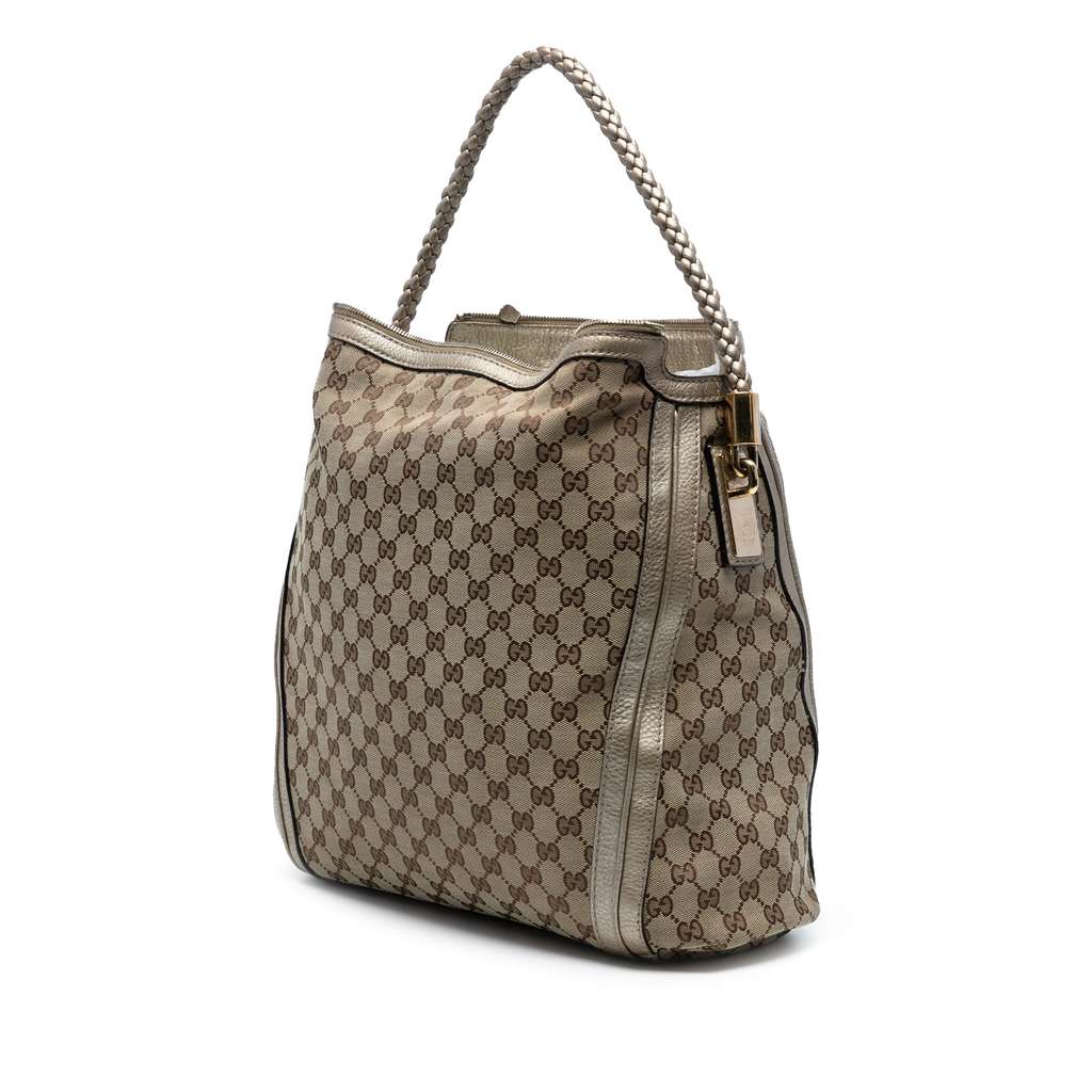 Gucci Large GG Canvas Bella Shoulder Bag - Back view