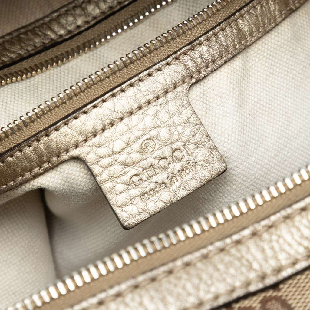 Gucci Large GG Canvas Bella Shoulder Bag - Side view