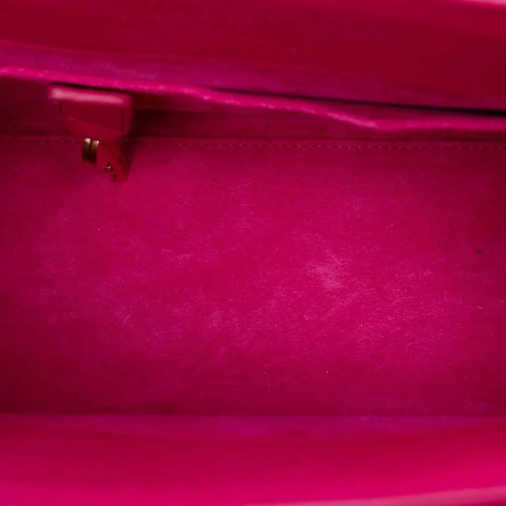 Saint Laurent Nano Leather Sac De Jour Satchel Pink Leather Good - Model View
