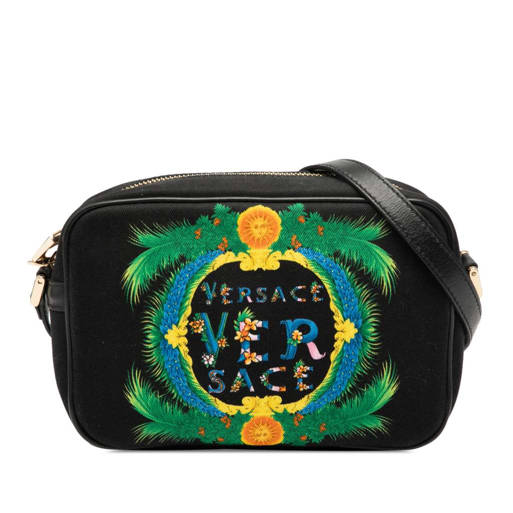 Versace Logo Canvas Beverly Palm Miami Crossbody