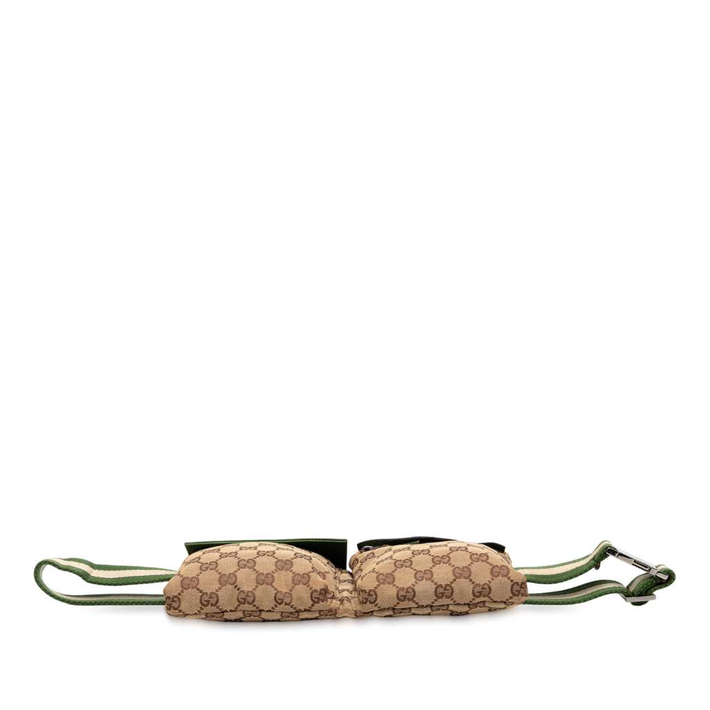 Gucci GG Canvas Web Double Pocket Belt Bag - Image 6